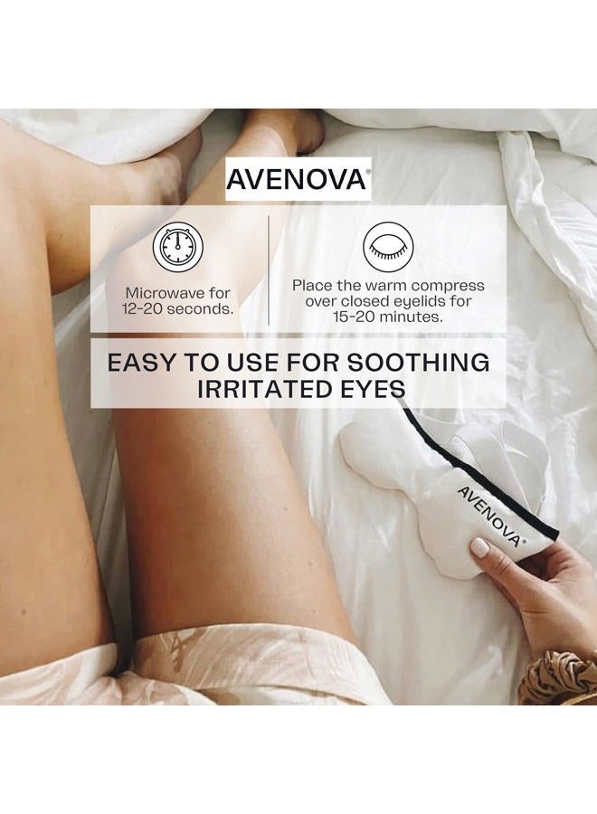 Avenova Moist Heating Eye Compress Mask – Reusable & Microwavable Eye Mask Provides Relief from Allergies, Sinuses, Headaches, Puffy and Irritated Eyes, Dry Eyes, Blepharitis, and Styes - Image 2